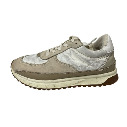 Madewell Kickoff Trainer Beige White Low Top Lace Up Athletic Sneakers Shoes 7M