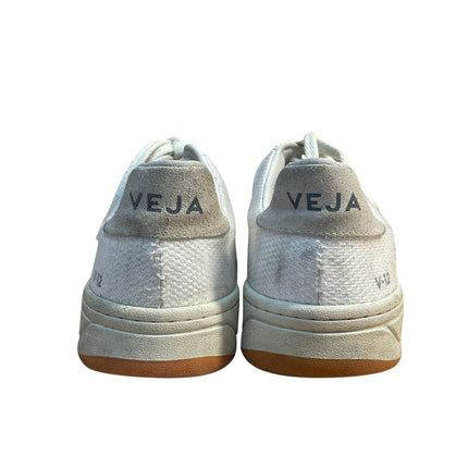Veja V-12 Women's White Gray Suede Leather Lace Up Low Top Sneakers Shoes 9