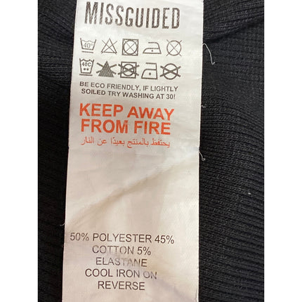 Missguided Womens Black Sleeveless Asymmetric Ruffle Hem Midi Tank Shift Dress 6
