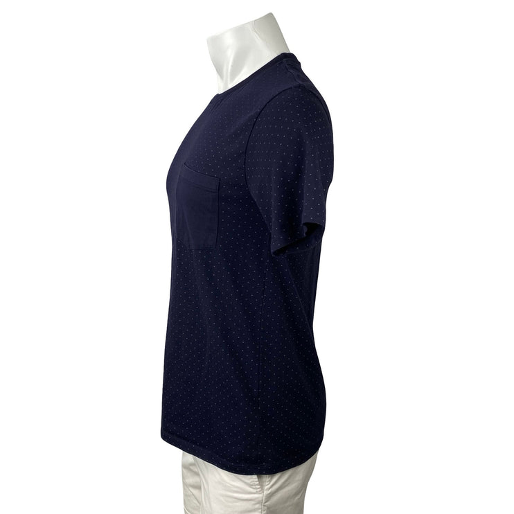 Sfera Mens Navy Blue Short Sleeve Crew Neck Pocket Regular Fit T Shirt Tee Top M