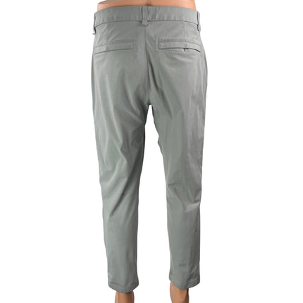 Lululemon Men's Gray High Rise Slim Tapered Casual Chino Trouser Dress Pants 32