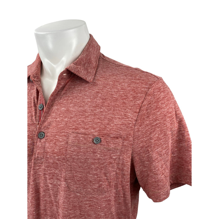 Banana Republic The Vintage T Men's Red Heather Pocket Polo Shirt Top Size L
