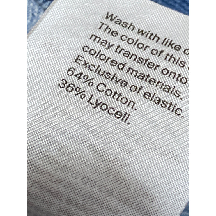 COS Blue Oversized Collared Half Sleeve Button Up Crop Denim Shirt Blouse Top 14