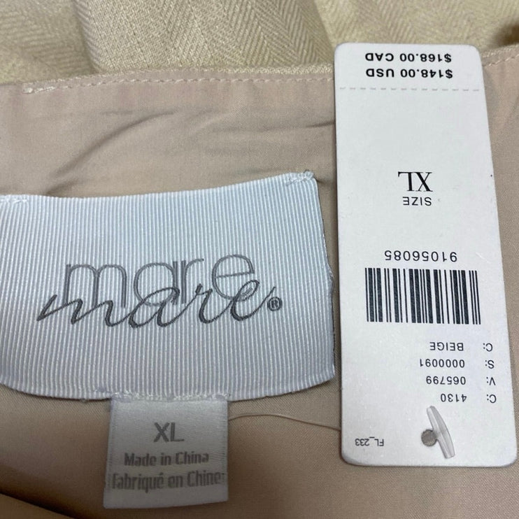 NEW Anthropologie Mare Mare Beige Linen Sleeveless Cami A Line Mini Dress Sz XL