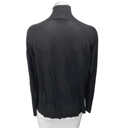 Zara Women Black Turtleneck Knit Stretch Long Sleeve Pullover Sweater Top Size S