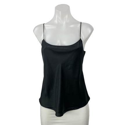 Club Monaco White Black Sleeveless Silk Satin Cami Camisole Two Tone Tank Top SP