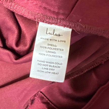 NEW Lulus Red Satin Silk Off The Shoulder Faux Wrap A Line Mini Dress Size XS