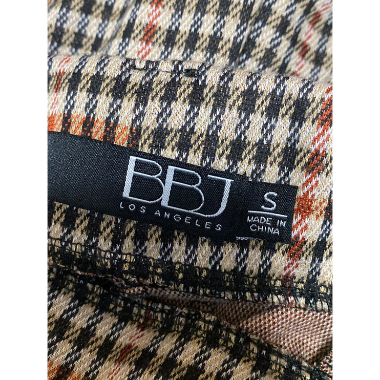 BBJ Los Angeles Plaid Check High Rise Palazzo Wide Leg Trousers Dress Pants Sz S