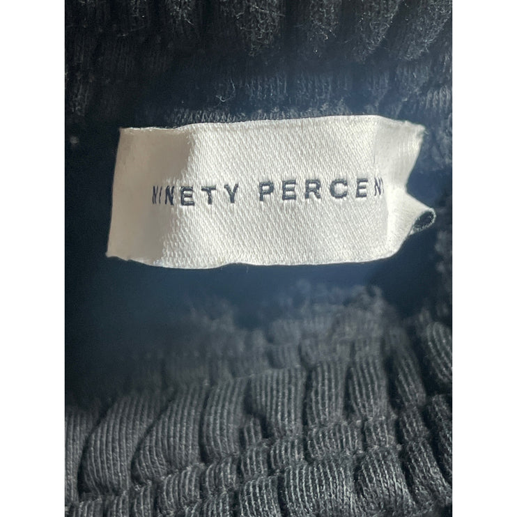 Ninety Percent Women's Black High Rise Tapered Joggers Trousers Sweat Pants Sz S