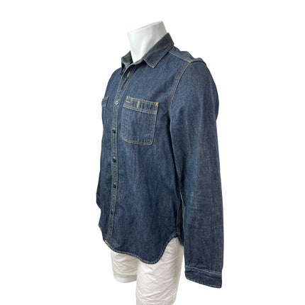 GAP 1969 Men's Blue Long Sleeve Pocket Button Down Trucker Denim Jean Jacket M