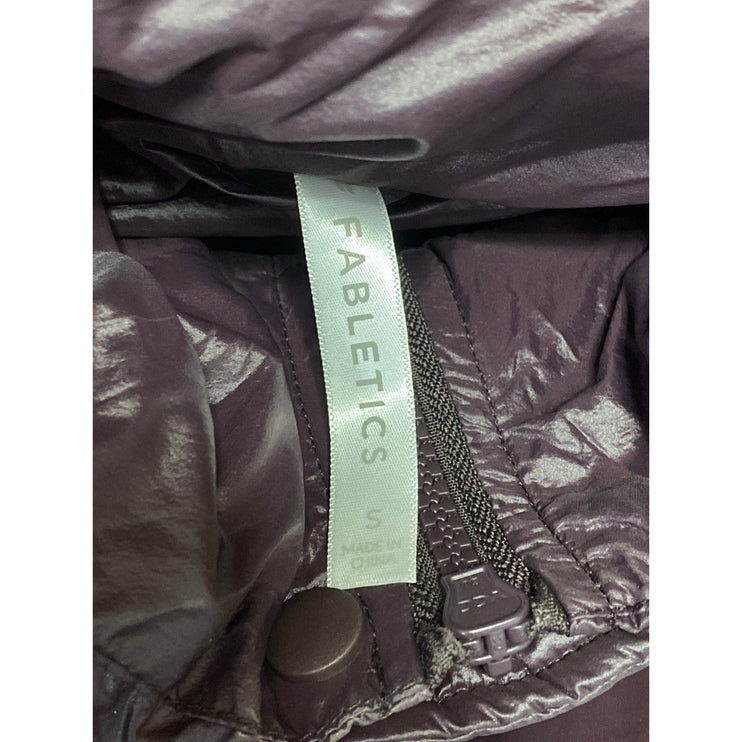 Fabletics Women's Purple Stand Collar Full Zip Puffer Quilted Coat Jacket Size S