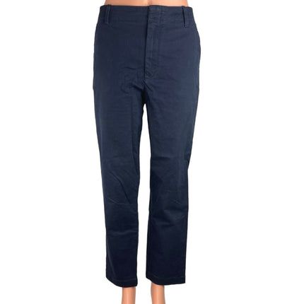Banana Republic Navy High Rise Slim Fit Cropped Straight Leg Chino Pan Brie Banana Republic Navy High Rise Slim Fit Cropped Straight Leg Chino Pan Brie