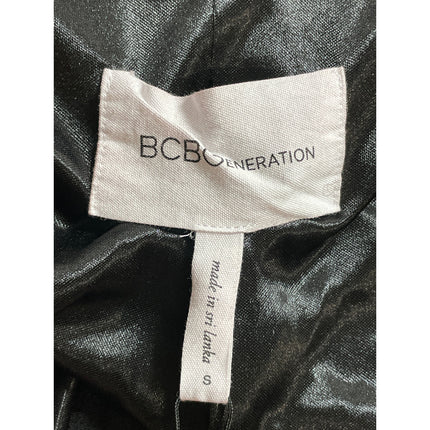 BCBGeneration Womens Black Long Sleeve Open Cardigan Office Blazer Coat Jacket S