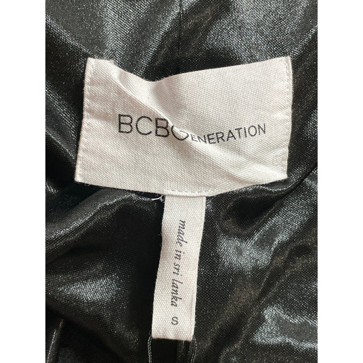 BCBGeneration Womens Black Long Sleeve Open Cardigan Office Blazer Coat Jacket S