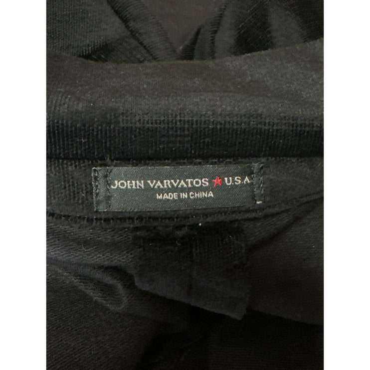 John Varvatos Men's Black Notch Collar Long Sleeve Blazer Coat Jacket One Size