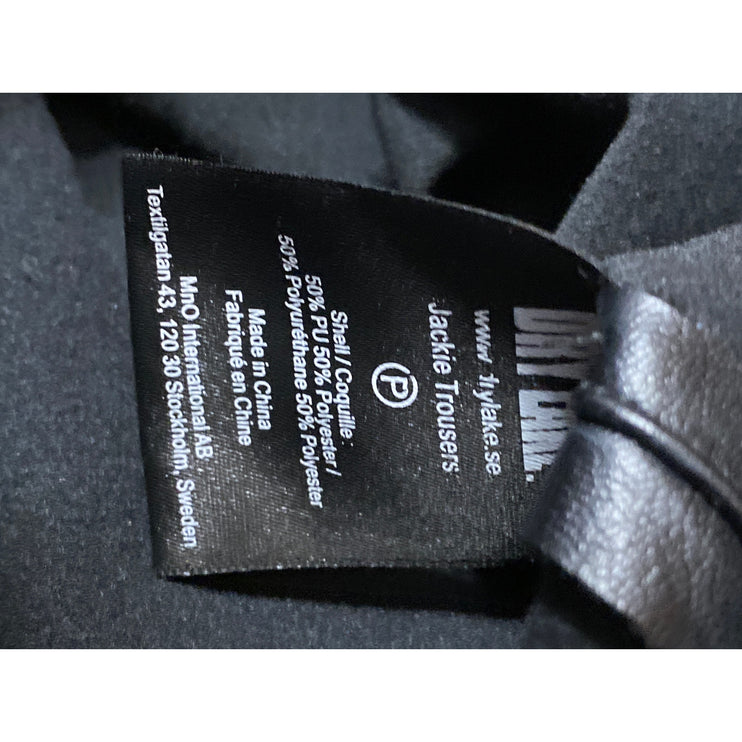 Dry Lake Black Faux Vegan Leather High Waisted Flare Bootcut Trousers Pants Sz S