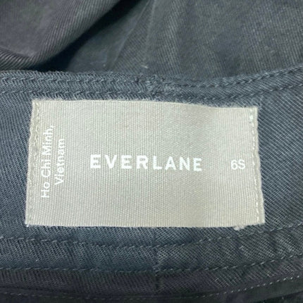 Everlane Women's Black High Waisted Pleated Wide Leg Trousers Pants Size 6S