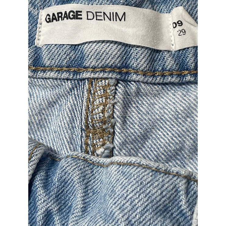 Garage Women's Blue High Rise Raw Hem Cut Off Bermuda Denim Jean Shorts Size 29