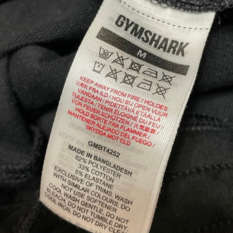 Gymshark Women's Black Elastic High Waist Tapered Trousers Jogger Pants Size M