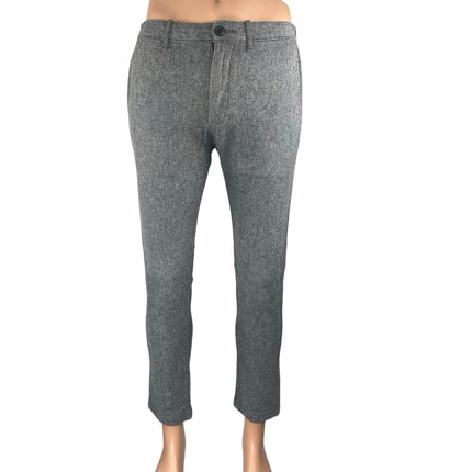 J.Crew Men's Gray Tapered Leg Mid Rise Slim Stretch Trousers Dress Pants Size 30
