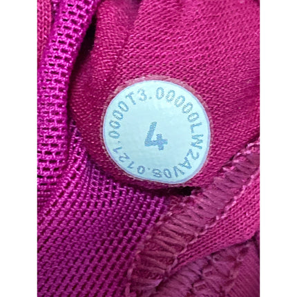 Lululemon Women's Pink Strappy Cross Yoga Athletic Sports Bra Crop Top Size 4