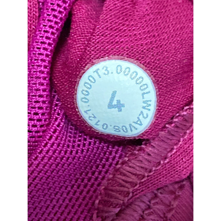 Lululemon Women's Pink Strappy Cross Yoga Athletic Sports Bra Crop Top Size 4