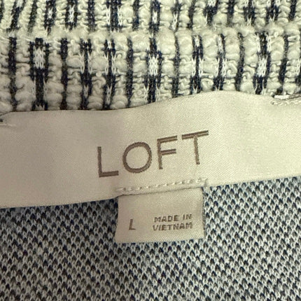 Ann Taylor LOFT Gray Sleeveless Knit Cami Camisole Bubble Hem Crop Tank Top Sz L