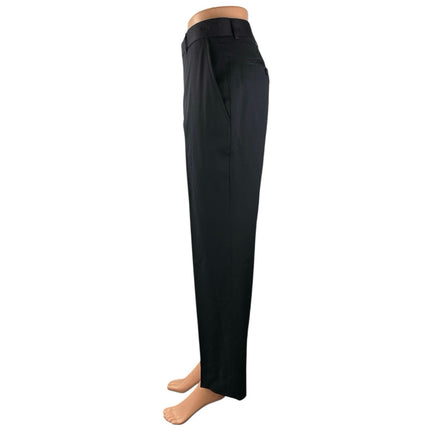 Brooks Brothers Women's Black High Waisted Straight Leg Trousers Dress Pants 36