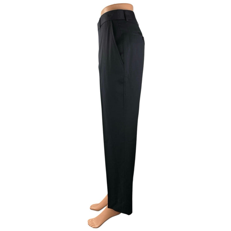 Brooks Brothers Women's Black High Waisted Straight Leg Trousers Dress Pants 36