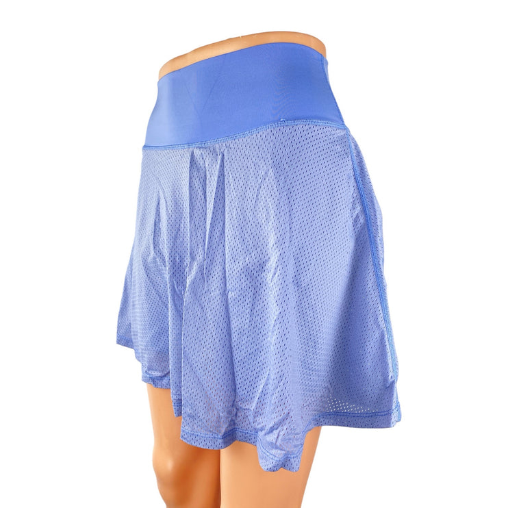 Buff Bunny Blue Cellular Blue Mesh A Line Tennis Golf Athletic Skort Skirt Sz M