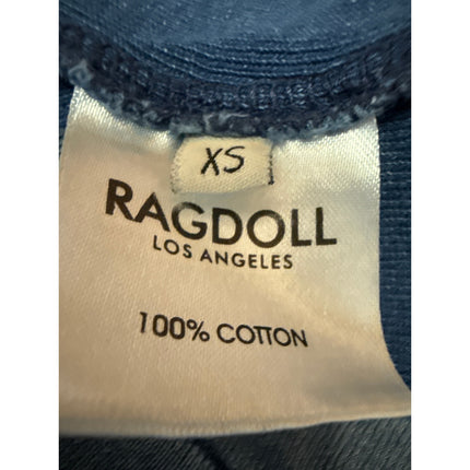 Ragdoll Women's Blue Acid Wash Long Sleeve Round Neck T Shirt Tee Top Size XS