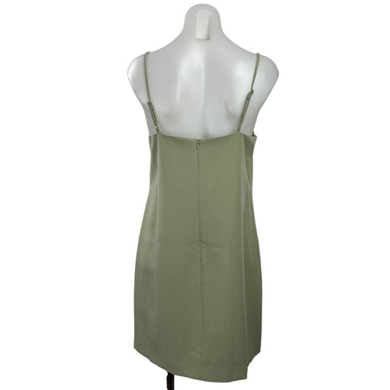 Rue Sophie Women's Sleeveless Green Cami Camisole Square Neck Mini Slip Dress M