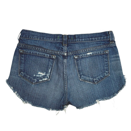 J.Brand Blue Mid Rise Medium Wash Distressed Cut Off Denim Jean Shorts Size 26