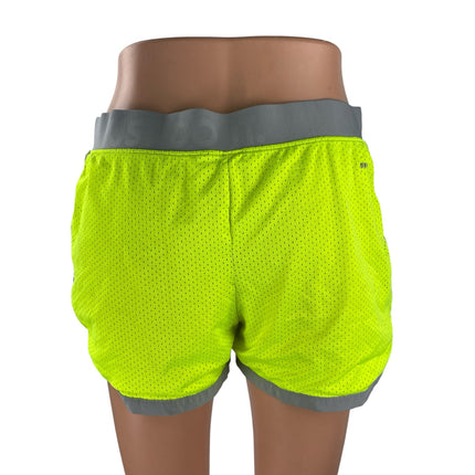 Nike Dri-FIT Mesh Women's Neon Yoga Gym Athletic Activewear Running Shorts Sz M