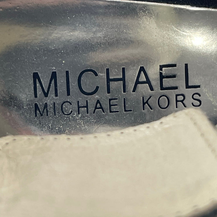 Michael Kors Black Houndstooth Pointed Toe Stiletto Heel Ankle Strap Sandals 8.5