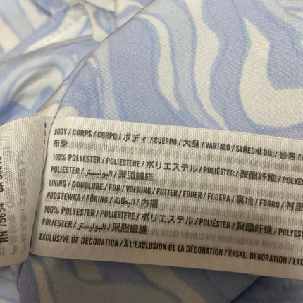 Abercrombie & Fitch Blue Marble Sleeveless Tie Back Bandeau Crop Tube Top Size S