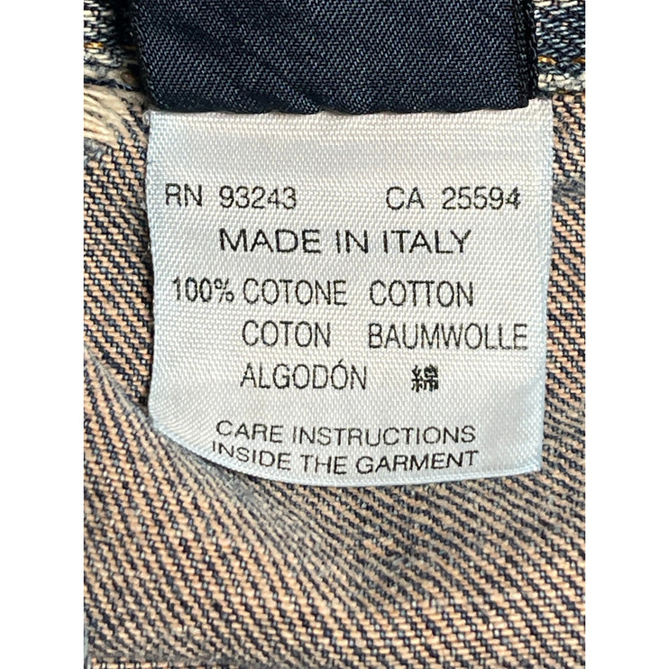 Diesel Women's Blue Long Sleeve Button Down Trucker Denim Jean Jacket Size L