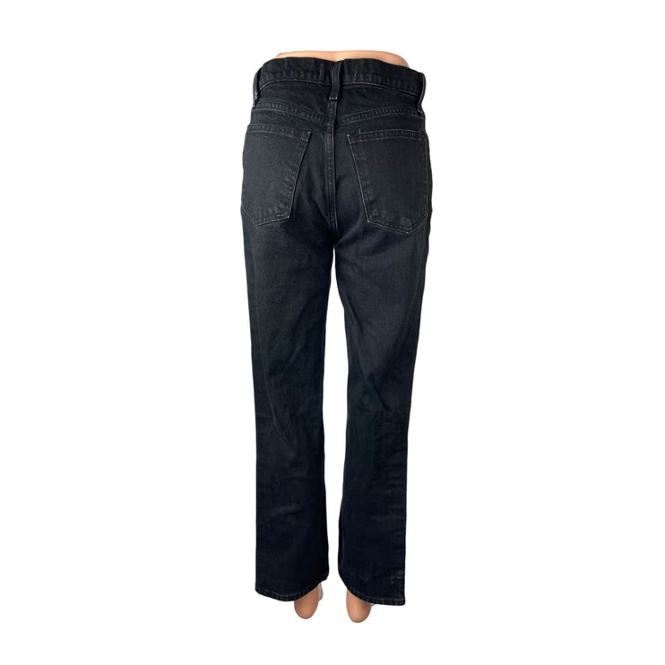 Abercrombie & Fitch Women's Black Ultra High Rise Straight Denim Jeans Pants 2