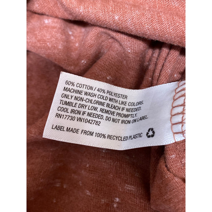 Goodfellow & Co Men's Orange Long Sleeve Casual Henley Basic Tee T-Shirt Top M