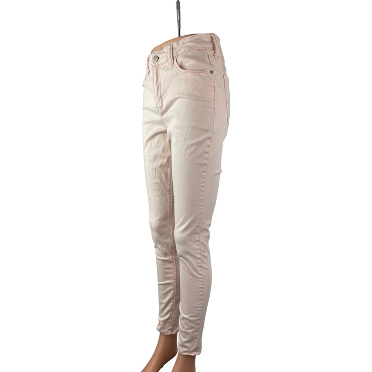 Old Navy Rockstar Women's Pink High Waisted Slim Super Skinny Denim Jeans Size 6