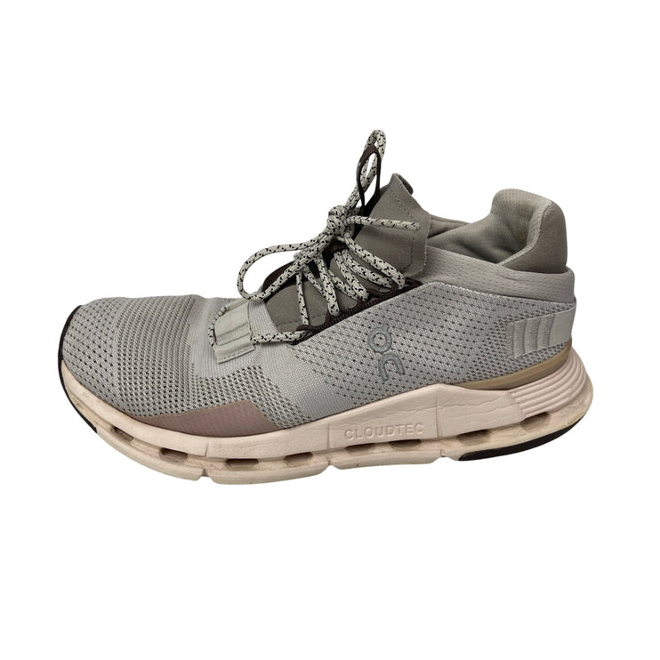 On Running Cloudnova Women's Gray Mesh Low Top Lace Up Athletic Sneakers Shoes 8
