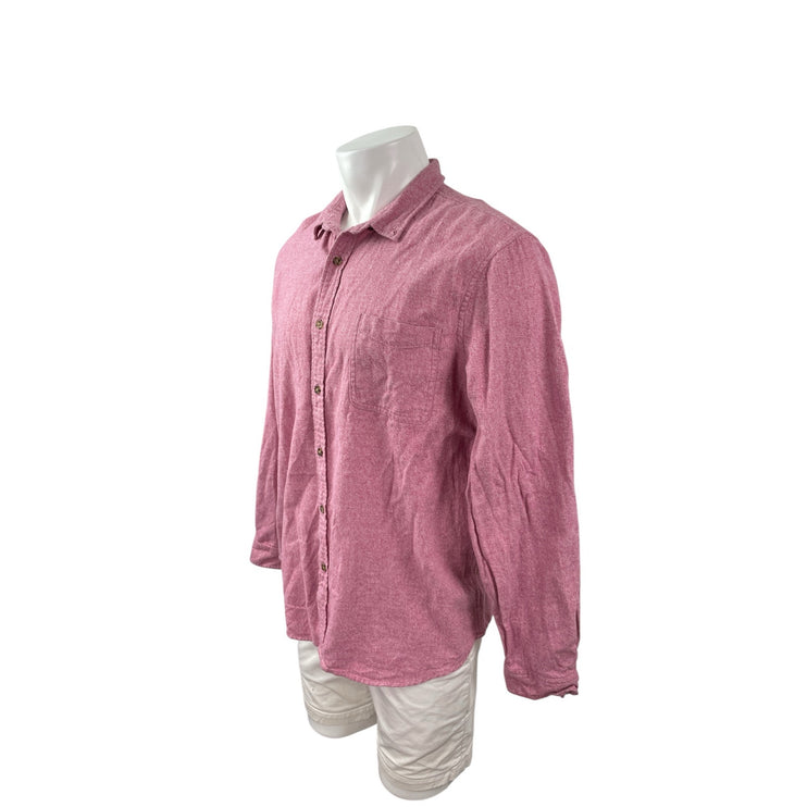 14th & Union Men's Pink Long Sleeve Chest Pocket Button Down Shirt Top Size XL