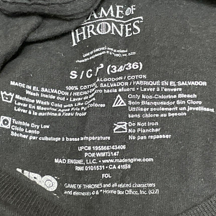 Game of Thrones House of the Dragon Black Short Sleeve Graphic Tee T-shirt Top S
