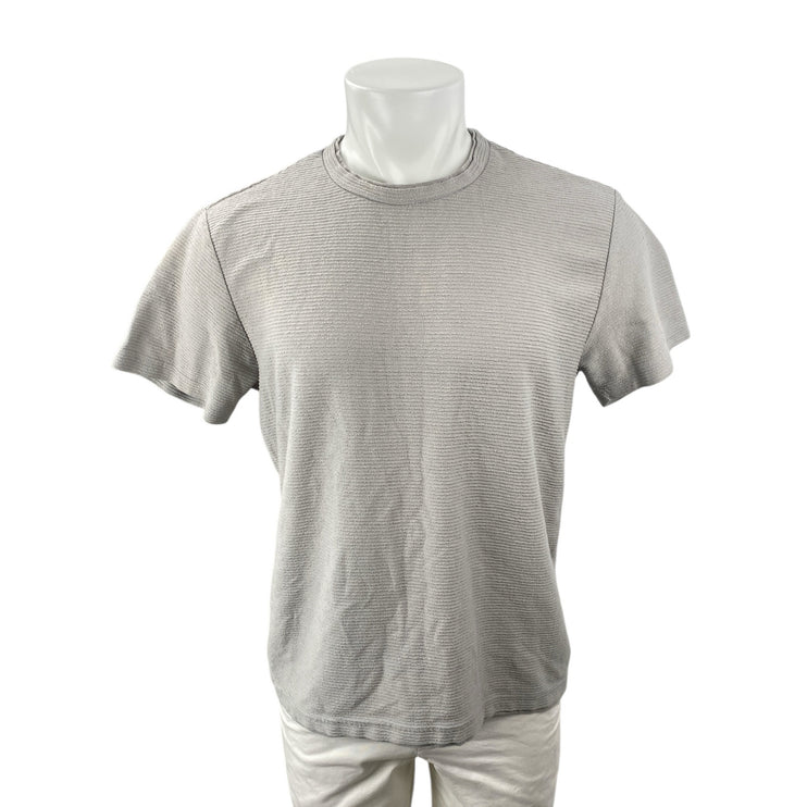 E.T.A Men's Gray Short Sleeve Crew Neck Basic Casual T Shirt Tee Top Size L
