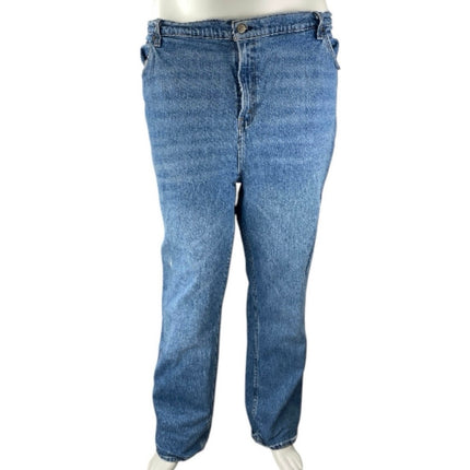 Abercrombie & Fitch The 90s Straight Women's Blue High Rise Denim Jeans Size 24