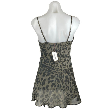 NEW Topshop Multicolor Leopard Animal Print Sleeveless Cami Mini A-line Dress 2