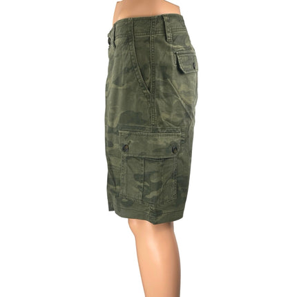 Aeropostale Men's Green Camo Camouflage Straight Outdoor Cargo Shorts Size 34