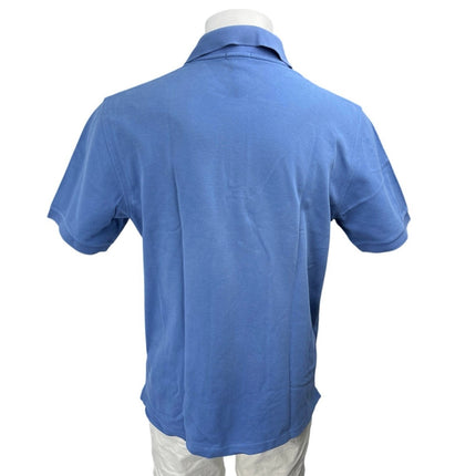 J.Crew Men's Blue Cotton Short Sleeve Collared Button Golf Polo Shirt Top Size M