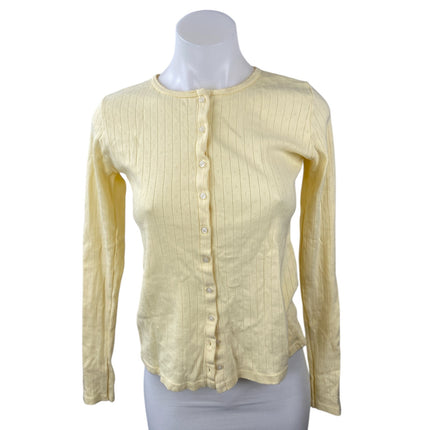 Brandy Melville Zelly Ribbed Long Sleeve Slim Button Down Cardigan Sweater Top S