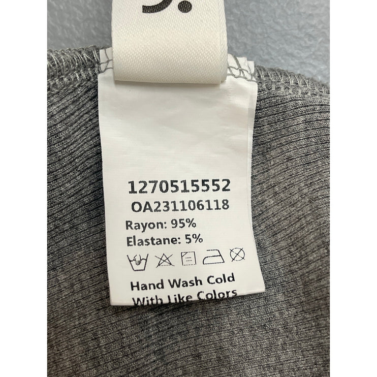 Commense Women's Gray Long Sleeve Off The Shoulder Knit Gown Maxi Dress Size M